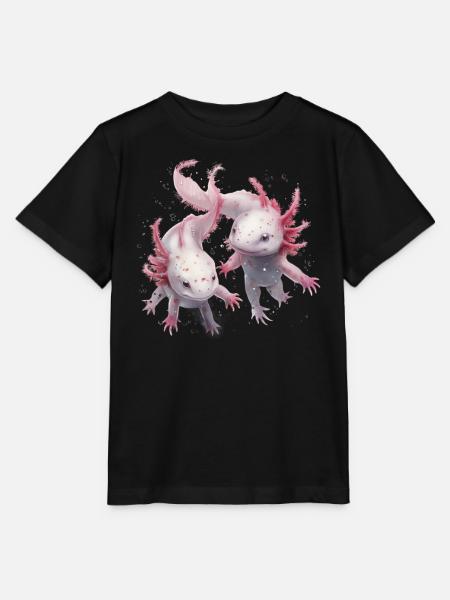 Axolotl Motiv Schwanzlurch Tierliebhaber Kopfhörer - Stanley/Stella Kinder T-Shirt MINI CREATOR - Schwarz