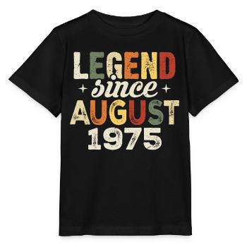 Août 1975 Anniversaire Août 1975 - Août 1975 - T-shirt bio MINI CREATOR Stanley/Stella Enfant - noir - Devant - Mikhail (115cm)