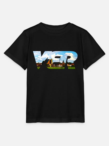 VERDEN, la ville équestre sur le panorama de la ville d'Aller - T-shirt bio MINI CREATOR Stanley/Stella Enfant - noir