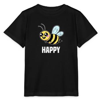 Abeille en nid d'abeille apiculteur - T-shirt bio MINI CREATOR Stanley/Stella Enfant - noir - Devant - Mikhail (115cm)