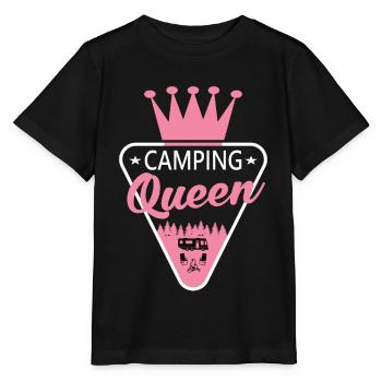 Camping Queen Camper camper caravan tent - Stanley/Stella MINI CREATOR Kids’ T-Shirt - black - Front - Mikhail (115cm)