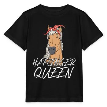 Haflinger Pferd Reiterhof Pferdespruch - Stanley/Stella Kinder T-Shirt MINI CREATOR  - Schwarz - Vorne - Mikhail (115cm)