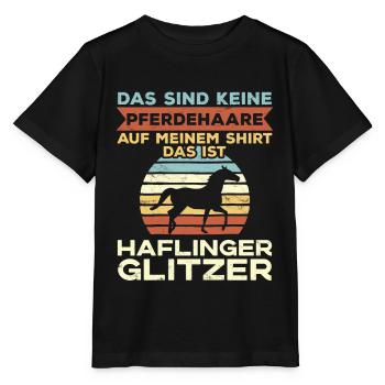 Haflinger Pferd Pferdespruch Reiterinnen - Stanley/Stella Kinder T-Shirt MINI CREATOR  - Schwarz - Vorne - Mikhail (115cm)