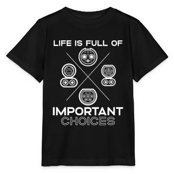 Prise pour véhicule électrique Chargement du - T-shirt bio MINI CREATOR Stanley/Stella Enfant - noir - Devant - Mikhail (115cm)