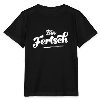Fertsch Sachse Sachsen Sächsisch Ostendeutschland - Stanley/Stella Kinder T-Shirt MINI CREATOR  - Schwarz - Vorne - Mikhail (115cm)