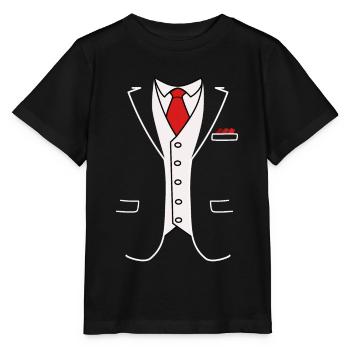 Enfants costume de mariage kids wedding suit - T-shirt bio MINI CREATOR Stanley/Stella Enfant - noir - Devant - Mikhail (115cm)