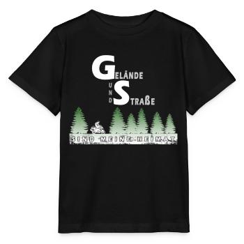 Gelände und Straße - Stanley/Stella Kinder T-Shirt MINI CREATOR  - Schwarz - Vorne - Mikhail (115cm)