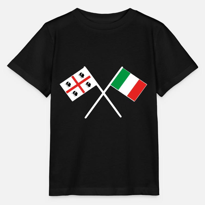 Drapeau Sardaigne et Italie - T-shirt bio MINI CREATOR Stanley/Stella Enfant - noir
