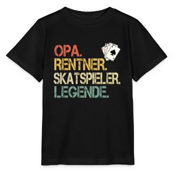 Opa Rentner Skatspieler Legende - Stanley/Stella Kinder T-Shirt MINI CREATOR  - Schwarz - Vorne - Mikhail (115cm)