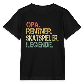 Skatspieler Opa Skat - Stanley/Stella Kinder T-Shirt MINI CREATOR  - Schwarz - Vorne - Mikhail (115cm)