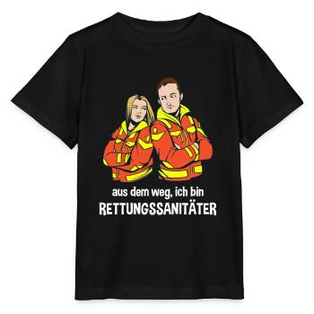 Aus dem Weg ich bin Rettungssanitäter - Stanley/Stella Kinder T-Shirt MINI CREATOR  - Schwarz - Vorne - Mikhail (115cm)