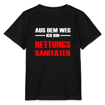 Aus dem Weg Ich bin Rettungssanitäter Sanitäterin - Stanley/Stella Kinder T-Shirt MINI CREATOR  - Schwarz - Vorne - Mikhail (115cm)