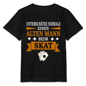Skatspieler Spruch Skat Geschenk - Stanley/Stella Kinder T-Shirt MINI CREATOR  - Schwarz - Vorne - Mikhail (115cm)
