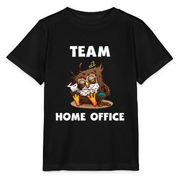 Owl home office office humor home work - Stanley/Stella MINI CREATOR Kids’ T-Shirt - black - Front - Mikhail (115cm)