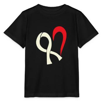 Cancer du poumon Boucle blanche coeur poumons Cancer - T-shirt bio MINI CREATOR Stanley/Stella Enfant - noir - Devant - Mikhail (115cm)