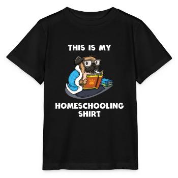 Home Lessons Home Schooling Dog - Stanley/Stella MINI CREATOR Kids’ T-Shirt - black - Front - Mikhail (115cm)