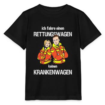 Ich fahre Rettungswagen keinen Krankenwagen - Stanley/Stella Kinder T-Shirt MINI CREATOR  - Schwarz - Vorne - Mikhail (115cm)