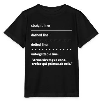 Latein Lateinlehrer Lateinischer Spruch Lustig - Stanley/Stella Kinder T-Shirt MINI CREATOR  - Schwarz - Vorne - Mikhail (115cm)