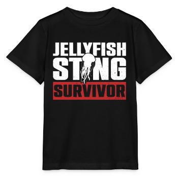 Survivant de la piqûre de méduse - Qualle Medusa - T-shirt bio MINI CREATOR Stanley/Stella Enfant - noir - Devant - Mikhail (115cm)