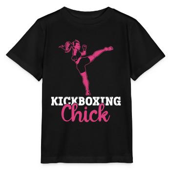 Kickboxing Chick - Kickboxen Kickboxer Kickboxing - Stanley/Stella Kinder T-Shirt MINI CREATOR  - Schwarz - Vorne - Mikhail (115cm)