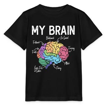 Fechter Anatomie des Gehirns - Fechten Fechter - Stanley/Stella Kinder T-Shirt MINI CREATOR  - Schwarz - Vorne - Mikhail (115cm)