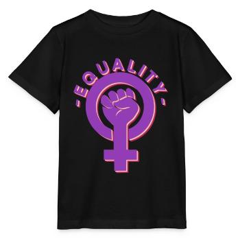Gleichberechtigung - Feminismus Frauenrechte - Stanley/Stella Kinder T-Shirt MINI CREATOR  - Schwarz - Vorne - Mikhail (115cm)