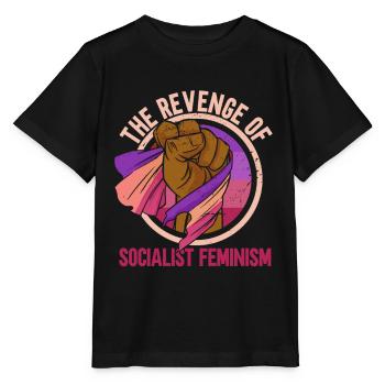 La revanche du féminisme socialiste - T-shirt bio MINI CREATOR Stanley/Stella Enfant - noir - Devant - Mikhail (115cm)