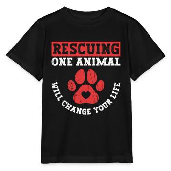 Dog Animal Welfare Animal Rescue Activist Animal Shelter - Stanley/Stella MINI CREATOR Kids’ T-Shirt - black - Front - Mikhail (115cm)