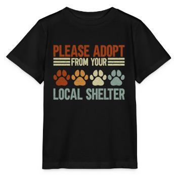 Dog Animal Welfare Animal Rescue Activiste Refuge pour animaux - T-shirt bio MINI CREATOR Stanley/Stella Enfant - noir - Devant - Mikhail (115cm)