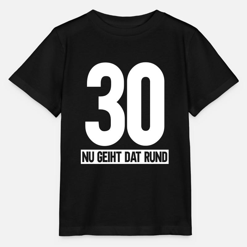 30 Nu Geiht Dat Rund - 50 Geburtstag Plattdeutsch - Stanley/Stella Kinder T-Shirt MINI CREATOR  - Schwarz