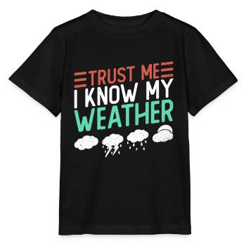 Météorologue Météo Climat Prévisions Météo - T-shirt bio MINI CREATOR Stanley/Stella Enfant - noir - Devant - Mikhail (115cm)
