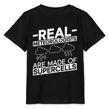 Météorologue Météo Climat Prévisions Météo - T-shirt bio MINI CREATOR Stanley/Stella Enfant - noir - Devant - Mikhail (115cm)