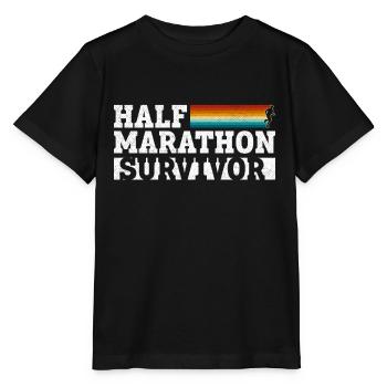 Survivant du semi-marathon - Coureur de semi-marathon - T-shirt bio MINI CREATOR Stanley/Stella Enfant - noir - Devant - Mikhail (115cm)