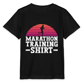 Marathonläufer Marathonläufer Athleten Training - Stanley/Stella Kinder T-Shirt MINI CREATOR  - Schwarz - Vorne - Mikhail (115cm)