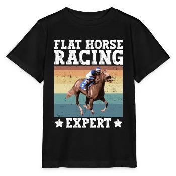Courses de plat - Équitation équestre - T-shirt bio MINI CREATOR Stanley/Stella Enfant - noir - Devant - Mikhail (115cm)