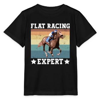 Expert pour les courses de plat - Horse Racing Equestrian - T-shirt bio MINI CREATOR Stanley/Stella Enfant - noir - Devant - Mikhail (115cm)
