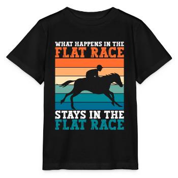 Ce qui se passe dans la course de plat reste dans la course de plat - T-shirt bio MINI CREATOR Stanley/Stella Enfant - noir - Devant - Mikhail (115cm)