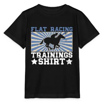 Chemise d’entraînement de course plate - Courses de chevaux - T-shirt bio MINI CREATOR Stanley/Stella Enfant - noir - Devant - Mikhail (115cm)