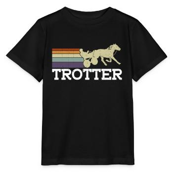 Traber - Cheval de course de chevaux - T-shirt bio MINI CREATOR Stanley/Stella Enfant - noir - Devant - Mikhail (115cm)