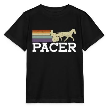 Pacer - Cheval de course de chevaux - T-shirt bio MINI CREATOR Stanley/Stella Enfant - noir - Devant - Mikhail (115cm)