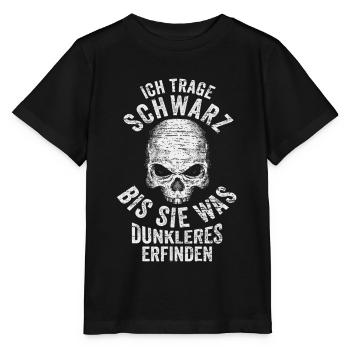 Totenschädel Grufti - Stanley/Stella Kinder T-Shirt MINI CREATOR  - Schwarz - Vorne - Mikhail (115cm)