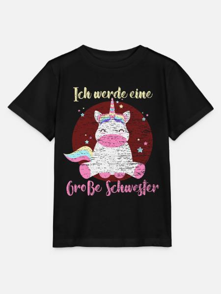Ich werde eine große Schwester - Stanley/Stella Kinder T-Shirt MINI CREATOR  - Schwarz