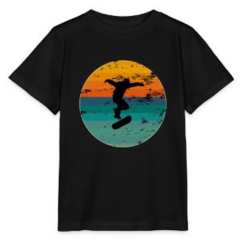 Skateboarder Skateboard Skate Skater Retro skaten - Stanley/Stella Kinder T-Shirt MINI CREATOR  - Schwarz - Vorne - Mikhail (115cm)