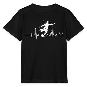 Soccer Heartbeat Tees Soccer Ball Heartbeat Soccer - Stanley/Stella MINI CREATOR Kids’ T-Shirt - black - Front - Mikhail (115cm)
