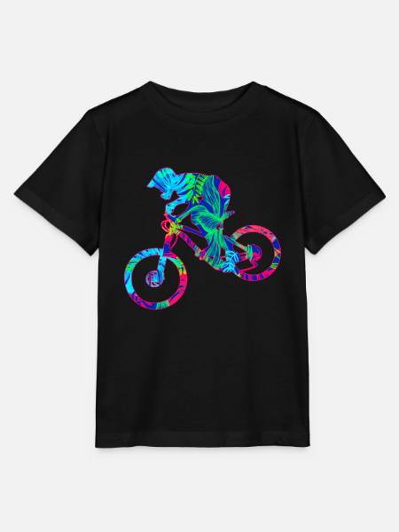 Tropisches Mountainbike bergab Freeride - Stanley/Stella Kinder T-Shirt MINI CREATOR - Schwarz