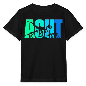8 Jahre Junge Dino 8. Geburtstag Dinosaurier - Stanley/Stella Kinder T-Shirt MINI CREATOR  - Schwarz - Vorne - Mikhail (115cm)