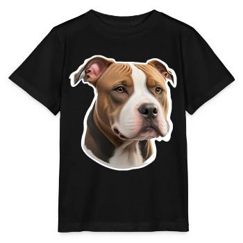 American Stafford Terrier - Stanley/Stella MINI CREATOR Kids’ T-Shirt - black - Front - Mikhail (115cm)