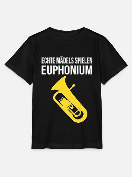 Euphonium - Echte Mädels spielen Euphonium - Stanley/Stella Kinder T-Shirt MINI CREATOR  - Schwarz