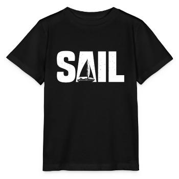 Sailing boat t-shirt sailing sailing sail - Stanley/Stella MINI CREATOR Kids’ T-Shirt - black - Front - Mikhail (115cm)