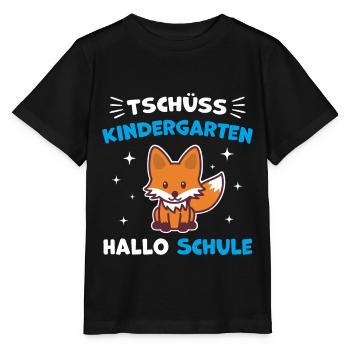 Erstklässler Erste Klasse Einschulung Fuchs - Stanley/Stella Kinder T-Shirt MINI CREATOR  - Schwarz - Vorne - Mikhail (115cm)